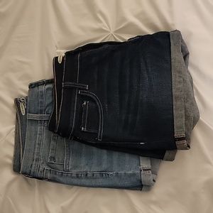 2 pairs of Jean Shorts, size 8, dark and light wash, Like New, Old Navy